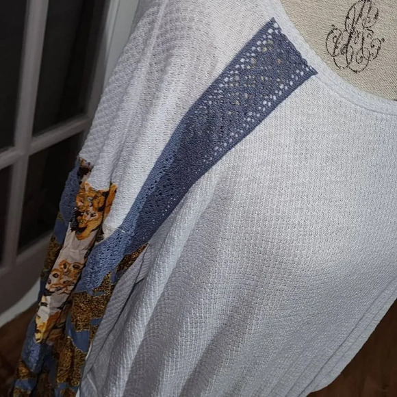 Free People Womens Casual Clash Long Sleeve Shirt Top Small - Picture 3 of 6